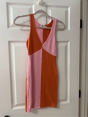 Princess Polly Pink and Orange Colorblock Mini Dress